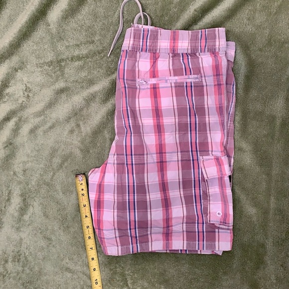 Men's Multicolor Plaid Swim Trunks size Large - Picture 6 of 9